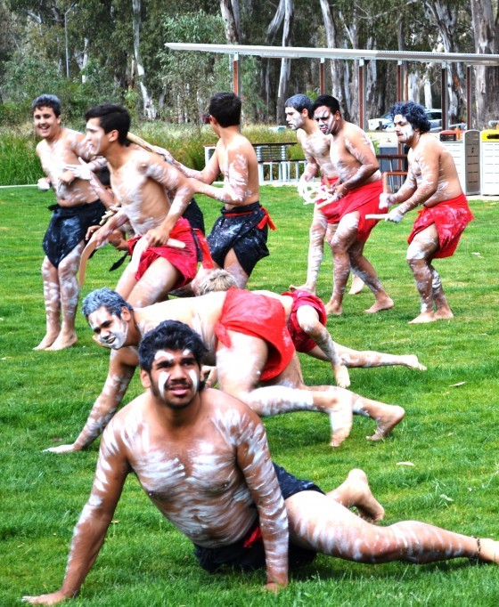 Dance group depicting different animals