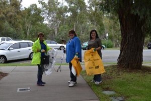 Council Staff helping clean up on Business Clean Up Australia Day 2012
