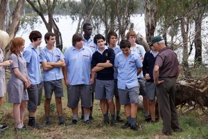 Uncle Boydie sharing stories with students